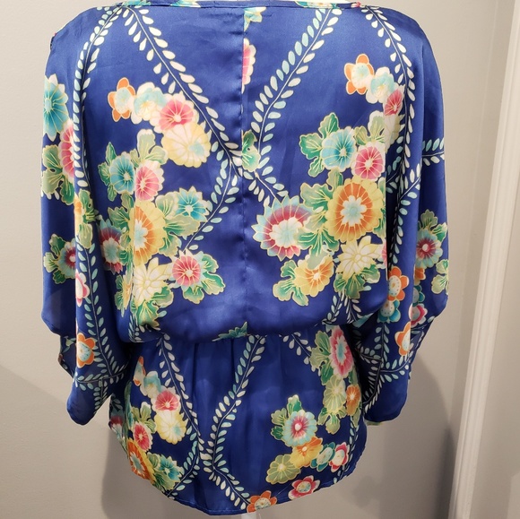 Notations | Blue | Floral Print | Blouse - Picture 2 of 4
